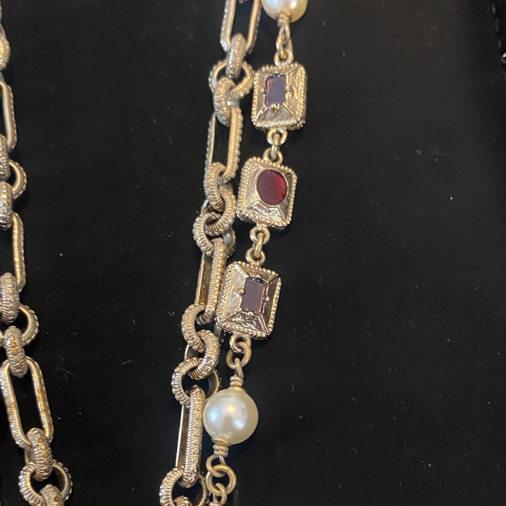 CHANEL Gold and Purple Cross Pendant Necklace - Picture 7 of 12